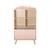 Bibliothèque enfant, 2 portes et 4 étagères Blanc+Naturel+Rose+Vert 17 - vertbaudet enfant 