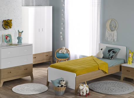 Lit enfant archipel Blanc & chêne 2 - vertbaudet enfant 