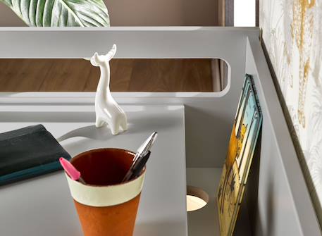 Bureau enfant féroé Blanc+Gris perle+Mousse 7 - vertbaudet enfant 