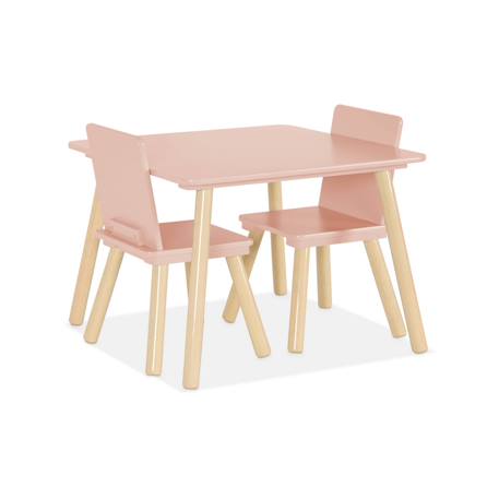 Table carrée enfant bois de pin 2 assises - judith Blanc+Rose+Vert+Vert olive 11 - vertbaudet enfant 