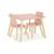 Table carrée enfant bois de pin 2 assises - judith Blanc+Rose+Vert+Vert olive 11 - vertbaudet enfant 