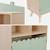 Bibliothèque enfant, 2 portes et 4 étagères Blanc+Naturel+Rose+Vert 24 - vertbaudet enfant 