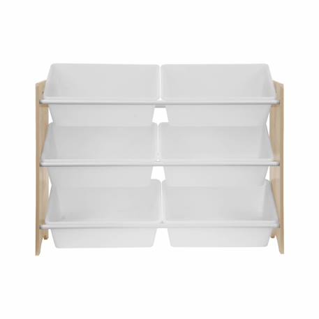 Meuble de rangement jouet avec 6 casiers, tobias, l 84 x p 29,5 x h 60cm Naturel 4 - vertbaudet enfant 