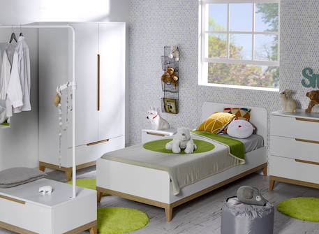 Lit evidence Blanc & bois 2 - vertbaudet enfant 