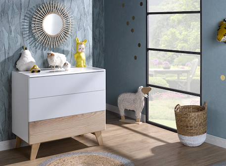 Commode bébé equilibre Blanc & bois 1 - vertbaudet enfant 