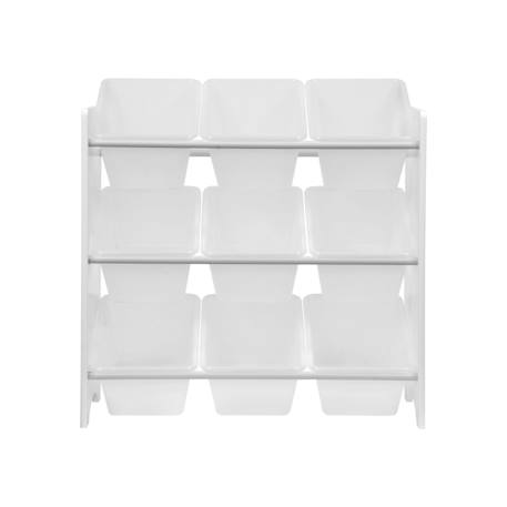 Lot de 2 meubles de rangement pour enfant, 18 casiers - tobias - mdf décor bois naturel, 64x295x60cm Blanc+Vert céladon 5 - vertbaudet enfant 