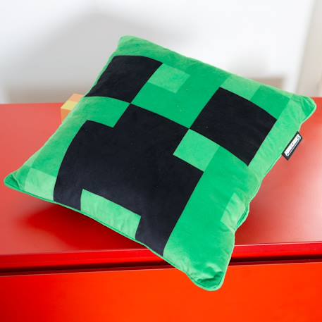 Coussin décoratif moelleux en tissu velouté Vert - creeper 6 - vertbaudet enfant 