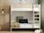 Lit superposé dune Blanc & bois 1 - vertbaudet enfant 