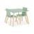 Table carrée enfant bois de pin 2 assises - judith Blanc+Rose+Vert+Vert olive 17 - vertbaudet enfant 