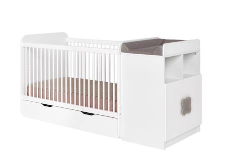 Lit bébé évolutif combiné madrid Blanc 6 - vertbaudet enfant 