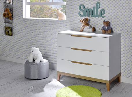 Commode bébé et enfant evidence Blanc & bois 1 - vertbaudet enfant 