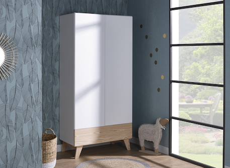 Armoire enfant equilibre Blanc & bois 1 - vertbaudet enfant 