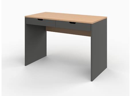 Bureau milor Anthracite & bois+Blanc & bois 3 - vertbaudet enfant 