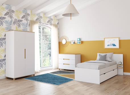 Commode milor Anthracite & bois+Blanc & bois 6 - vertbaudet enfant 