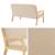 Banquette scandinave enfant en bois et tissu bouclette 2 places Beige 6 - vertbaudet enfant 