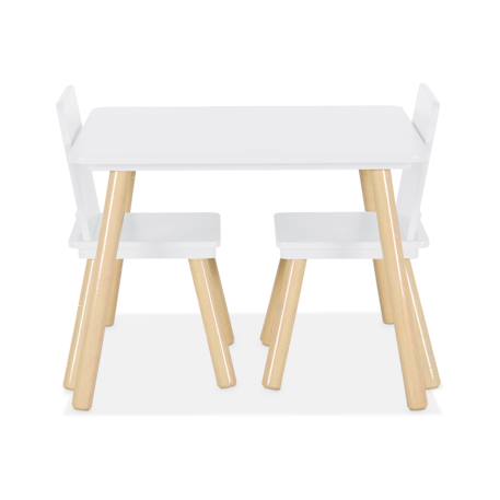 Table carrée enfant bois de pin 2 assises - judith Blanc+Rose+Vert+Vert olive 6 - vertbaudet enfant 
