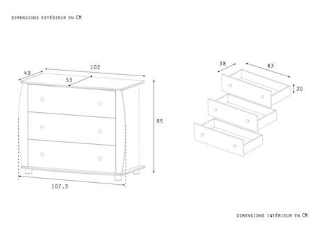 Commode à langer bébé médéa Blanc 3 - vertbaudet enfant 
