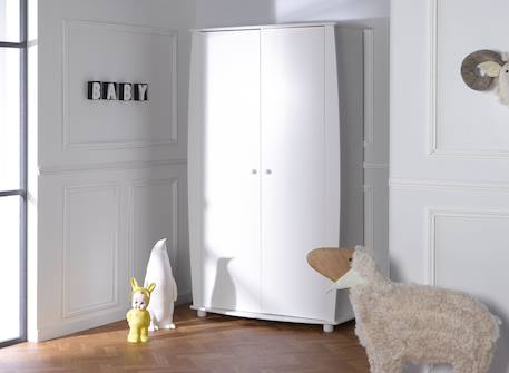 Armoire bébé médéa Blanc 1 - vertbaudet enfant 