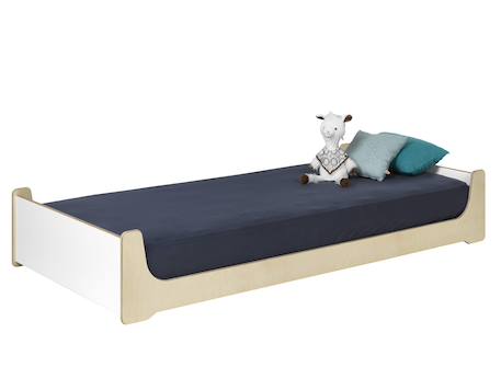 Lit enfant essentiel Blanc & bois 4 - vertbaudet enfant 
