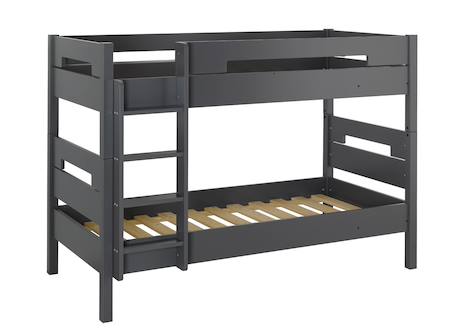 Lit superposé séparable 3 places Milo Anthracite+Blanc 4 - vertbaudet enfant 