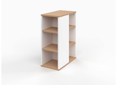 Bureau avec caisson milor Anthracite & bois+Blanc & bois 8 - vertbaudet enfant 
