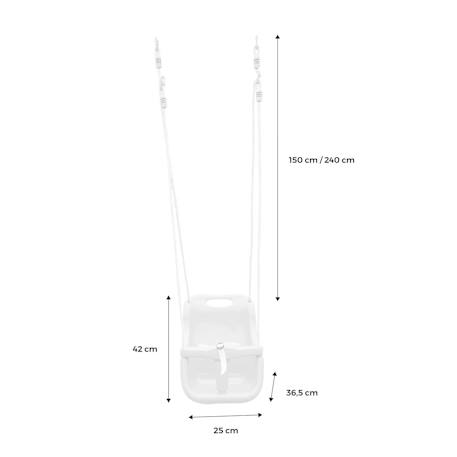 Siège de balançoire pour bébé, pour portique de 2 à 2,5m, agrès, accessoire Vert 5 - vertbaudet enfant 