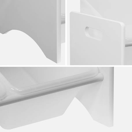 Lot de 2 meubles de rangement pour enfant, 18 casiers - tobias - mdf décor bois naturel, 64x295x60cm Blanc+Vert céladon 6 - vertbaudet enfant 