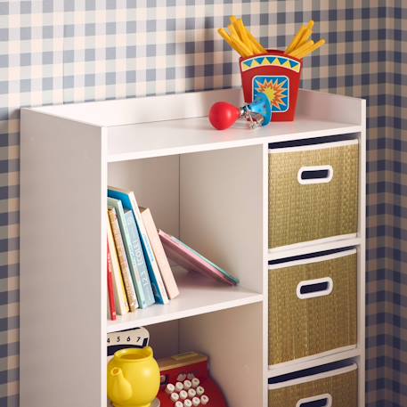 Meuble de rangement pour enfant pratique avec 7 compartiments et 4 paniers en fibre végétale Naturel 3 - vertbaudet enfant 