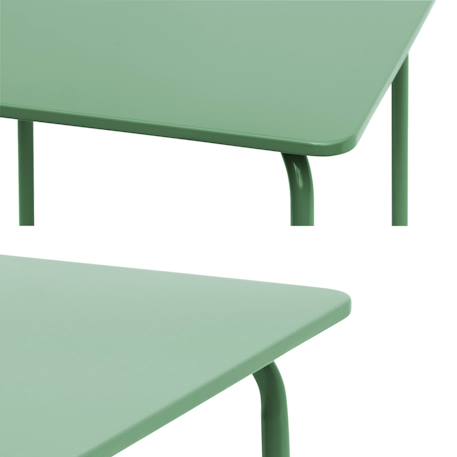 Salon de jardin enfant table et chaises métal anna - 2 places, 48x48cm Vert de gris 6 - vertbaudet enfant 