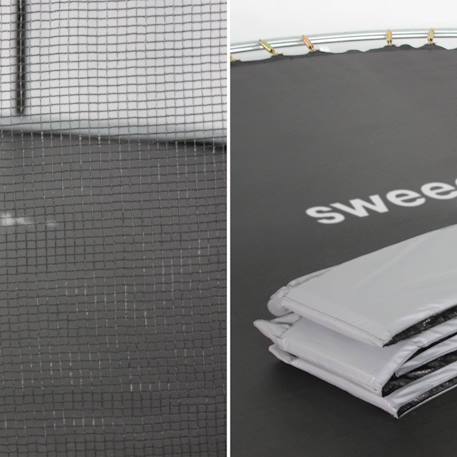 Trampoline rond ø 305cm avec son filet de protection - mars - trampoline de jardin 3m 300 cm | qualité pro | normes eu Gris 5 - vertbaudet enfant 