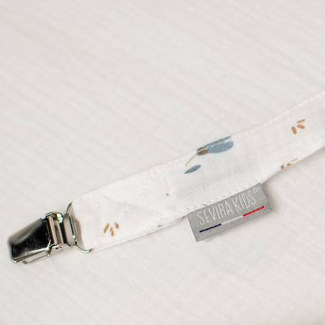 Attache tétine  en gaze de coton Bleuet imprimé floral 3 - vertbaudet enfant 