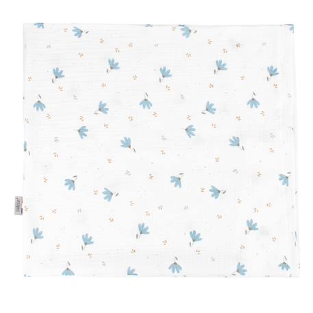 Taie d'oreiller en gaze de coton Bleuet imprimé floral 1 - vertbaudet enfant 