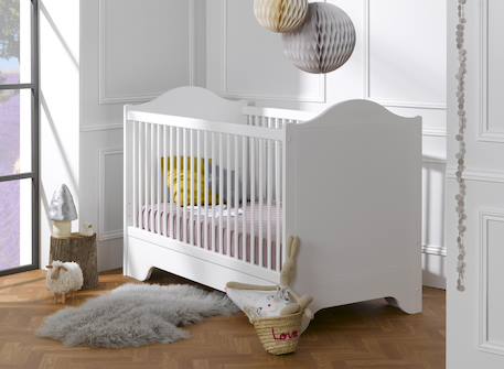 Lit bébé évolutif blanc occitane Blanc 1 - vertbaudet enfant 