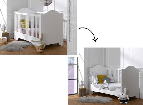 Lit bébé évolutif blanc occitane Blanc 3 - vertbaudet enfant 