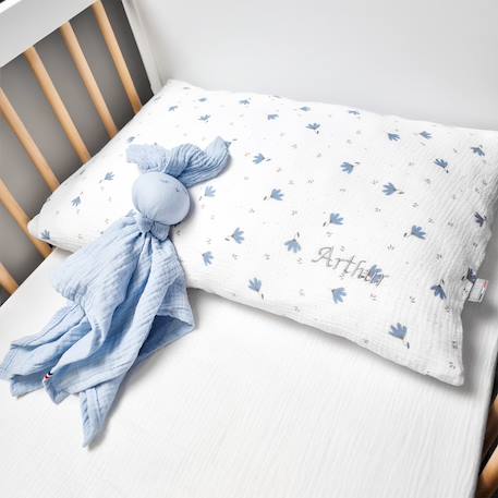 Taie d'oreiller en gaze de coton Bleuet imprimé floral 2 - vertbaudet enfant 