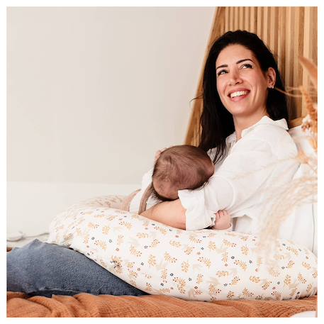 Coussin d'allaitement et de grossesse Cœurs/gris+Colombes+Lapins 11 - vertbaudet enfant 
