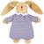Peluche hochet lapin nid d'ange marinière (20 cm) Bleu marine, beige+Rose poudré 1 - vertbaudet enfant 