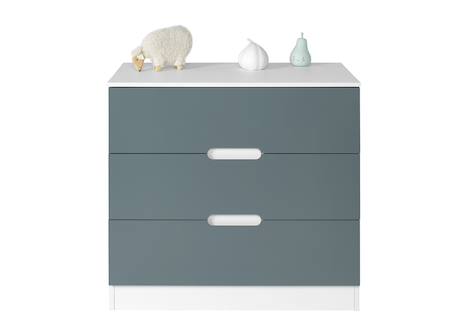 Commode Opus Blanc et bois+Bleu nuit+Mousse 6 - vertbaudet enfant 