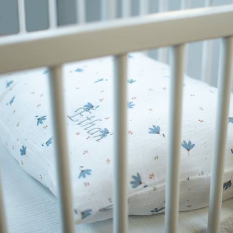 Taie d'oreiller en gaze de coton Bleuet imprimé floral 4 - vertbaudet enfant 