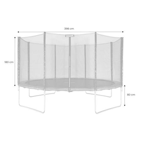 Trampoline 400cm filet protection mercure Gris 4 - vertbaudet enfant 
