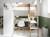 Lit mezzanine + armoire & bureau opus Blanc et bois+Bleu nuit+Mousse 2 - vertbaudet enfant 