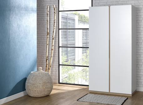 Armoire nomade Blanc & chêne 1 - vertbaudet enfant 