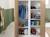 Lit mezzanine + armoire & bureau opus Blanc et bois+Bleu nuit+Mousse 3 - vertbaudet enfant 