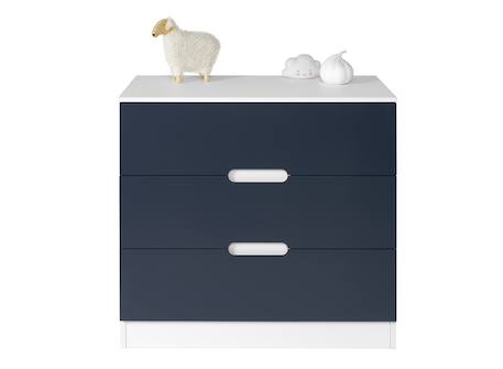 Commode Opus Blanc et bois+Bleu nuit+Mousse 4 - vertbaudet enfant 