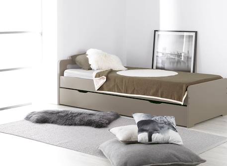 Lit gigogne enfant féroé Ardoise+Blanc+Lin 10 - vertbaudet enfant 