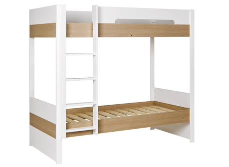 Lit superposé Nomade Blanc & chêne 2 - vertbaudet enfant 