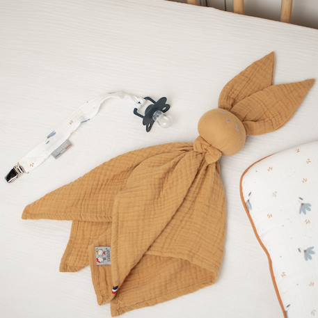 Attache tétine  en gaze de coton Bleuet imprimé floral 2 - vertbaudet enfant 