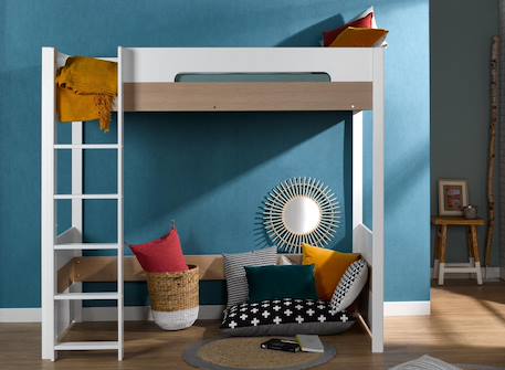 Lit mezzanine nomade Blanc & chêne 2 - vertbaudet enfant 