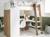Lit mezzanine + armoire & bureau opus Blanc et bois+Bleu nuit+Mousse 1 - vertbaudet enfant 