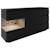 Buffet minecraft 5 tiroirs et compartiment ouvert avec éclairage led Effet carbone noir 1 - vertbaudet enfant 